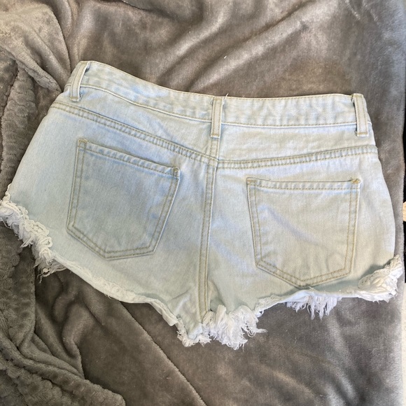 Denim Shorts Light Wash Lace Sexy Cut-offs S. - Picture 2 of 8